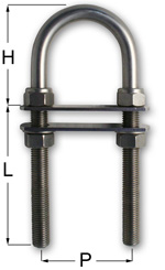 Large Collared U-Bolts