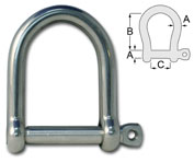 5mm Wide-D Forged Shackle