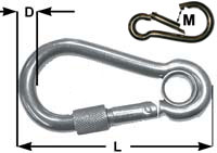 Screw Gate Carbine Hook