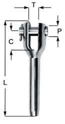 Machined Swage Fork Terminals