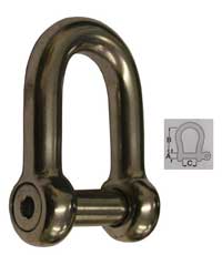 8mm Cast Stainless Steel Socket Pin D Shackle