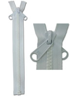 No.10 Open Ended Zip 7ft (213cm) - White