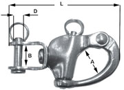 Snap Shackle With Swivelling Shackle
