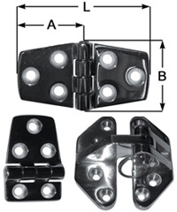 Solid 316 Stainless Steel Hinges