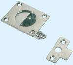 Chrome plated small flush cupboard latch