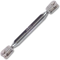 Chrome Bronze Rigging Screw Fork/Fork 1/4in
